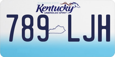 KY license plate 789LJH
