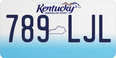 KY license plate 789LJL