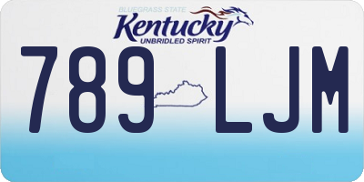 KY license plate 789LJM