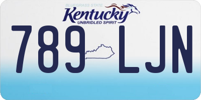 KY license plate 789LJN