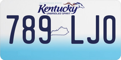 KY license plate 789LJO