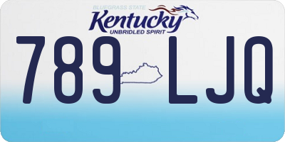 KY license plate 789LJQ
