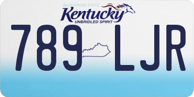 KY license plate 789LJR