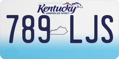 KY license plate 789LJS