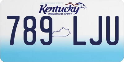 KY license plate 789LJU
