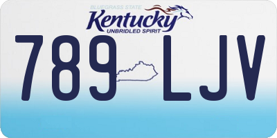 KY license plate 789LJV
