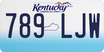 KY license plate 789LJW