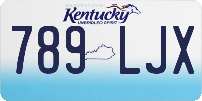 KY license plate 789LJX