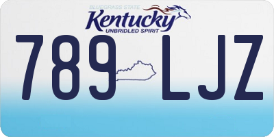 KY license plate 789LJZ