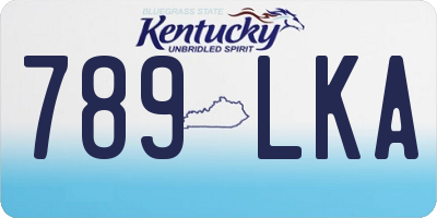 KY license plate 789LKA