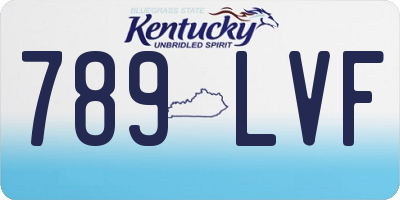 KY license plate 789LVF