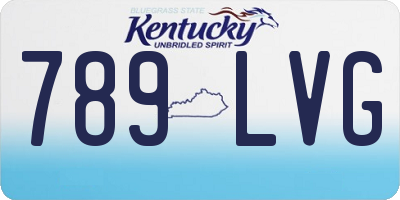 KY license plate 789LVG