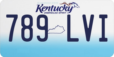KY license plate 789LVI