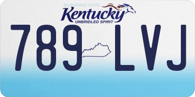 KY license plate 789LVJ