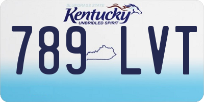 KY license plate 789LVT