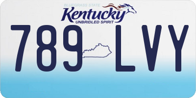 KY license plate 789LVY