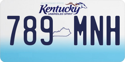 KY license plate 789MNH