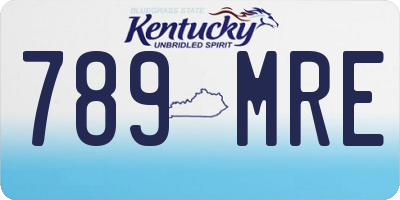 KY license plate 789MRE