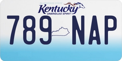 KY license plate 789NAP