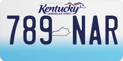 KY license plate 789NAR
