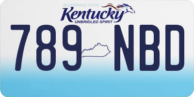 KY license plate 789NBD