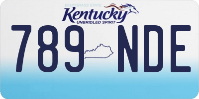 KY license plate 789NDE