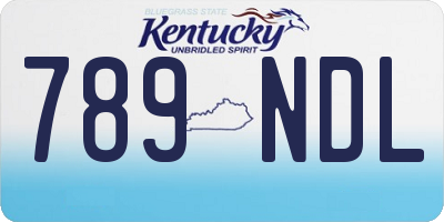 KY license plate 789NDL
