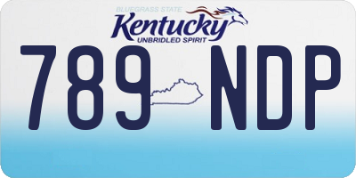 KY license plate 789NDP