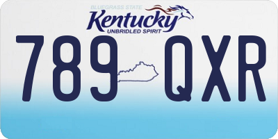 KY license plate 789QXR