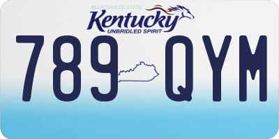 KY license plate 789QYM