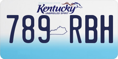 KY license plate 789RBH