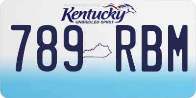 KY license plate 789RBM