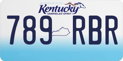 KY license plate 789RBR