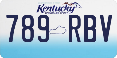 KY license plate 789RBV