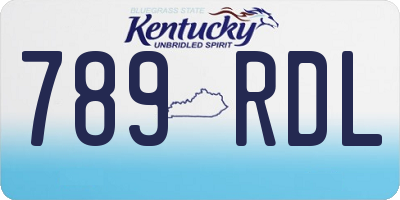 KY license plate 789RDL