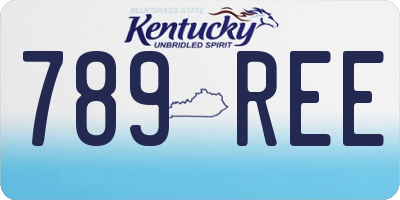 KY license plate 789REE
