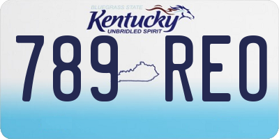 KY license plate 789REO