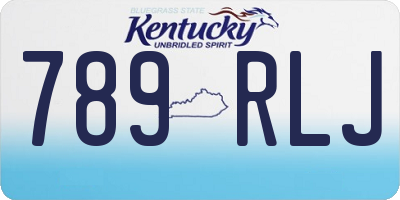 KY license plate 789RLJ