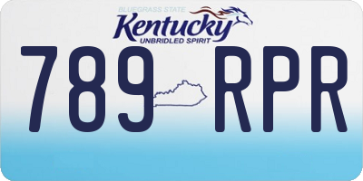 KY license plate 789RPR