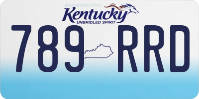KY license plate 789RRD