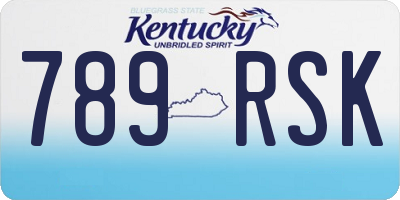 KY license plate 789RSK