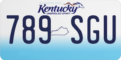 KY license plate 789SGU