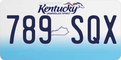 KY license plate 789SQX