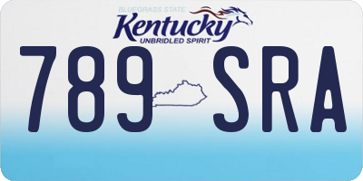 KY license plate 789SRA