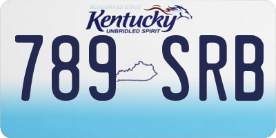 KY license plate 789SRB