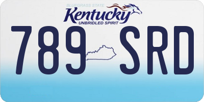 KY license plate 789SRD