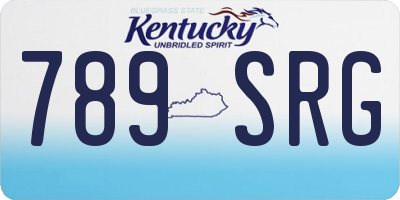 KY license plate 789SRG