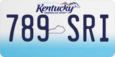 KY license plate 789SRI