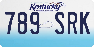 KY license plate 789SRK