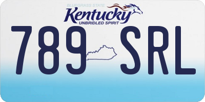 KY license plate 789SRL